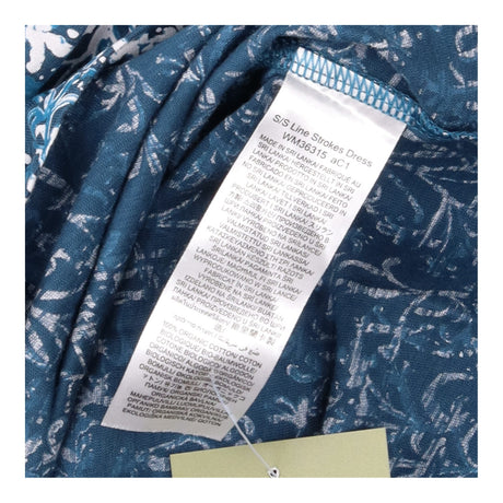 Midi Dress Cotton Blue Floral