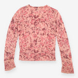 Floral Silk Blend Button Front Cardigan