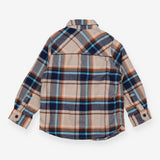 Shirt Long Sleeved Brown and Blue Check