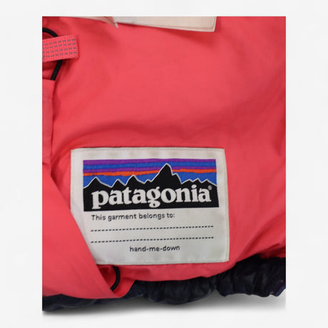 Navy Puffer Coat Pink Lined