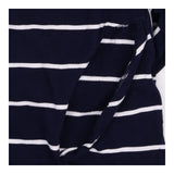 Nursing Dress Navy Stripe Short Sleeve Mid Length