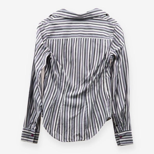 Paul Smith Grey and White Striped Long Sleeve Cors