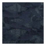 Navy Abstract Print Sheer Roll Neck Jumper