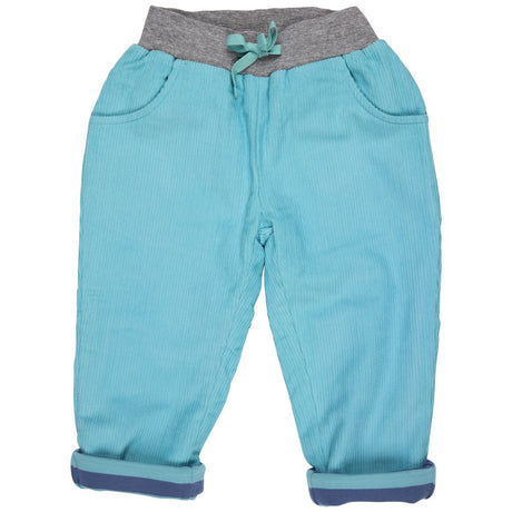 Lined cord trousers, turquoise