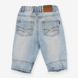 Light wash denim jorts