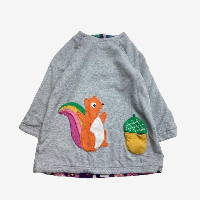Grey Reversible Squirrel Dress