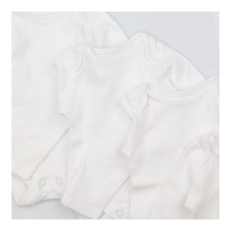 6 pack long sleeve white bodysuit