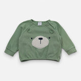 Sweater green bear face