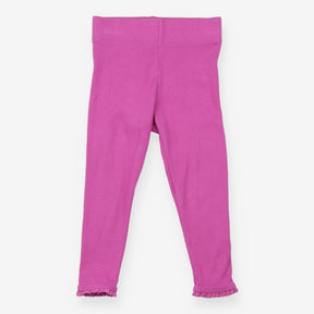 Purple ribbed leggings