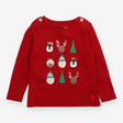 T-shirt long sleeve red Christmas themed