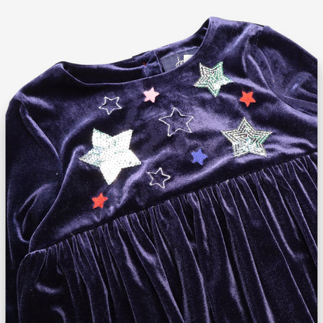 Party dress Navy with Sequin Stars
