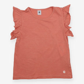Tee Shirt Rust Frill Sleeves 