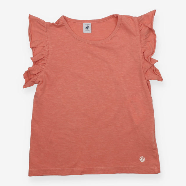 Tee Shirt Rust Frill Sleeves 