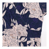 Maxi Dress Navy Floral Wrap Flutter Sleeve