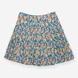 FatFace Blue Bird & Floral Pleated Mini Skirt