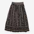 Maxi Skirt Black Cream Printed Long Length