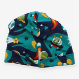Beanie hat navy space and aliens 