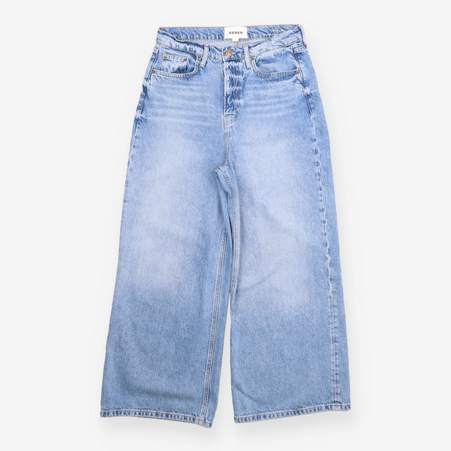 Boden Jeans Wide Leg High Waist Blue Denim