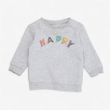 Sweatshirt Jersey Grey Happy