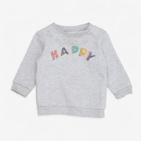Sweatshirt Jersey Grey Happy