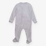 Blue Striped Bear Sleepsuit