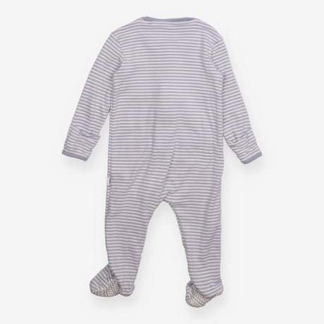 Blue Striped Bear Sleepsuit