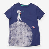 Navy spaceman golf on the moon t-shirt