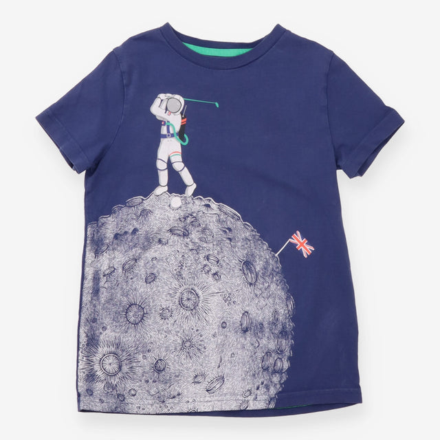Navy spaceman golf on the moon t-shirt