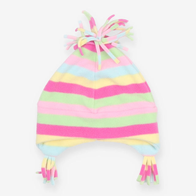 Winter Hat Pastel Striped with Tassels 