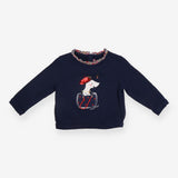 Jersey Sweater Navy with Frill Collar, Dog 