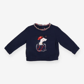 Jersey Sweater Navy with Frill Collar, Dog 