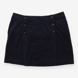 Maize Navy Cord Skirt – Button‑Detail A‑Line Cordu