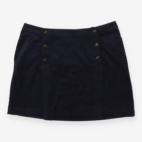 Maize Navy Cord Skirt – Button‑Detail A‑Line Cordu
