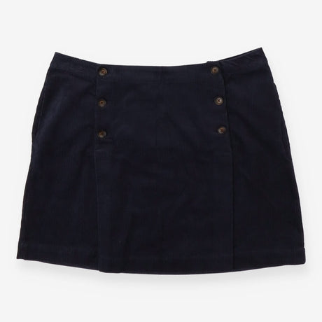 Maize Navy Cord Skirt – Button‑Detail A‑Line Cordu