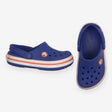 Blue Crocs with Orange Stripe
