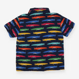 Shirt Navy with Multicoloured Crocodiles