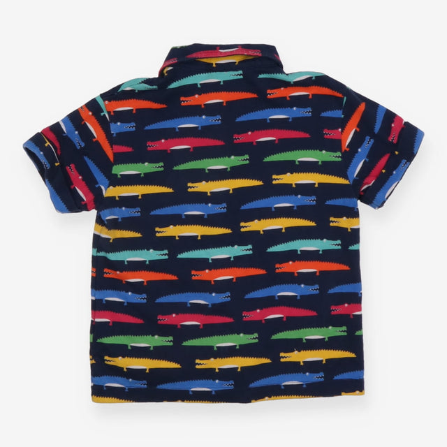 Shirt Navy with Multicoloured Crocodiles