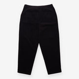 Trousers Black Corduroy Relaxed Tapered Cropped