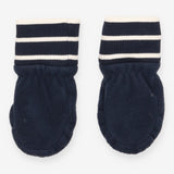 Navy Mittens White Stripes 