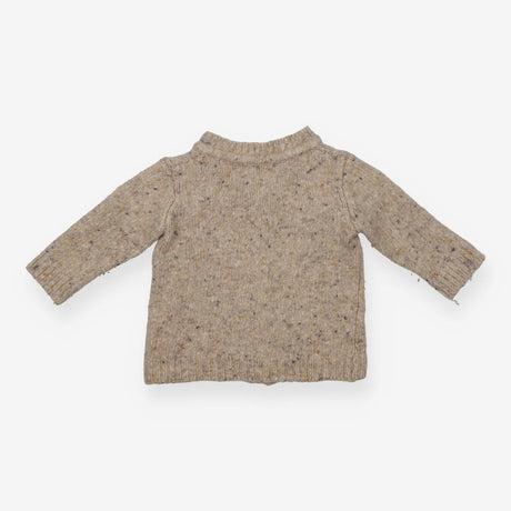 Cardigan Cream / Beige Marled Knit with Buttons