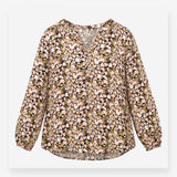 Top Blush Pink Floral Print Long Sleeve High Low H
