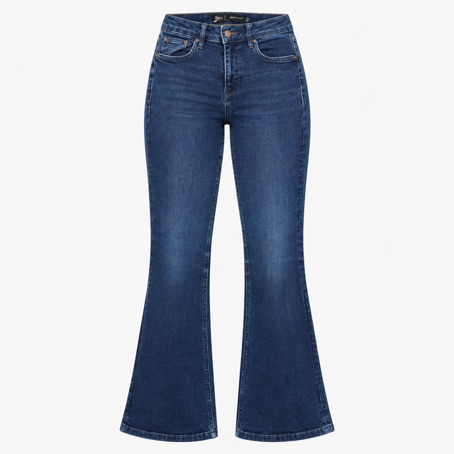 Bootcut Jeans Dark Wash Stretch Denim