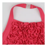 Halterneck pink heart ruffle swimsuit
