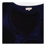 Navy Blue Black Abstract Spot Knit 3/4 Sleeve Jump