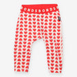 Leggings White with Hearts