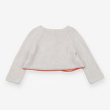 Cardigan grey duck applique 