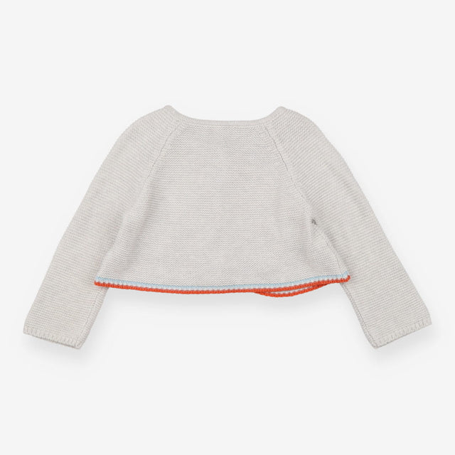 Cardigan grey duck applique 