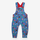 Dungarees blue mouse toadstool woodland jersey