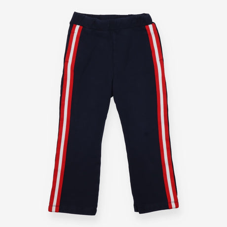 Navy Joggers with Red Stripe 