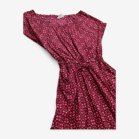 Dress pink and brown 60s print